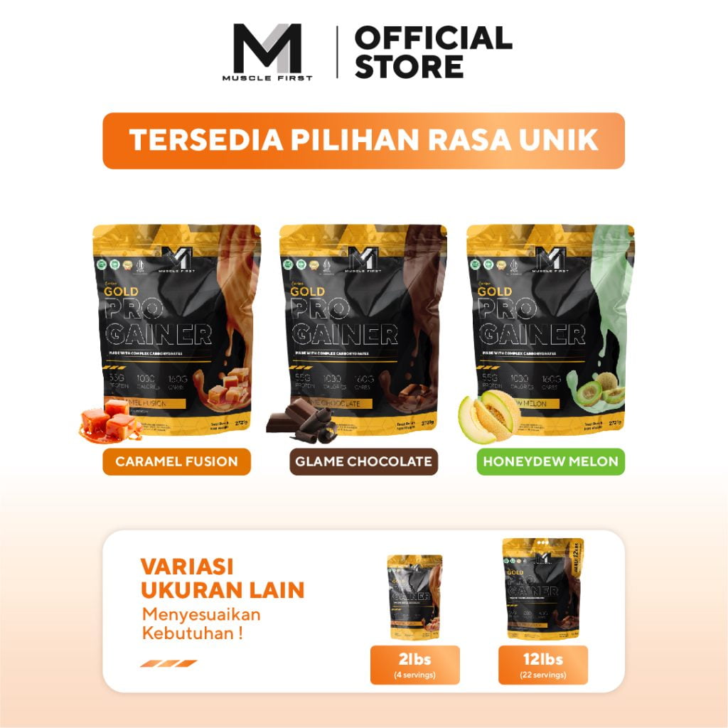 MUSCLE FIRST Pro Gainer 6lbs/2721gr - Mass Gainer Penambah Berat Badan ...